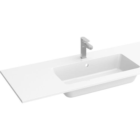 Meuble-lavabo VILNA 1205 sans siphon ni bonde à clapet MINERALSOLID MAT 1205 x 460 x 12 mm (1/2)