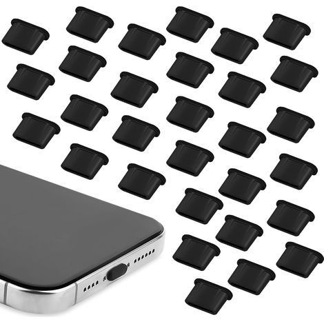 30PCS Type C Pot Dust Caps, Bouchons Anti-Poussièe USB C en Silicone, Phone Type C Anti Dust Chaging Pot Plug Compatibilité Google Galaxy Xiaomi (1/5)