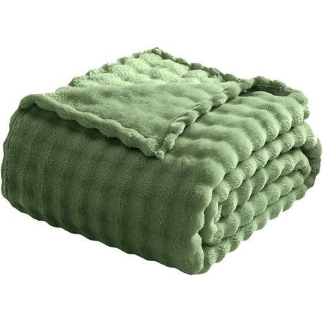 1 Plaid, Fausse fourrure, Design à bulles, Polyester, 100x150 cm, Salon, Chambre (1/5)