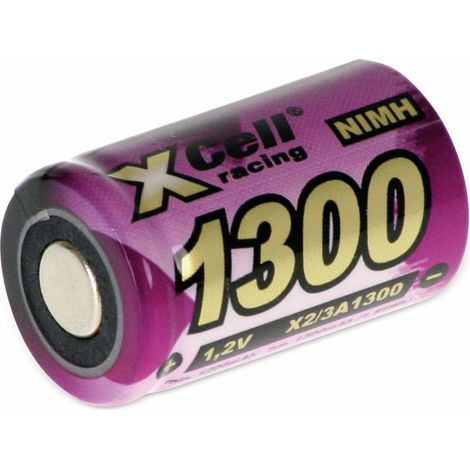 Batterie NiMH XCELL, cellule industrielle, 2/3 A, Flat-Top, 28,5x17mm, 1,2V/1300mAh