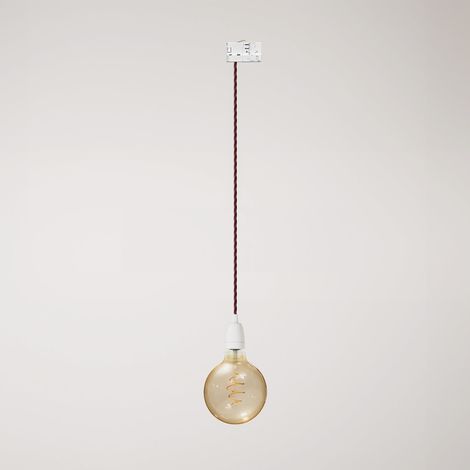 Creative Cables - Suspension vintage sur rail avec finition porcelaine - Ampoule non incluse (1/5)