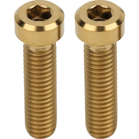 Kit de 2 Boulons en Alliage de Titane pour Potence de Vélo Route ou VTT, Vis Hexagonales Dorées (1/5)