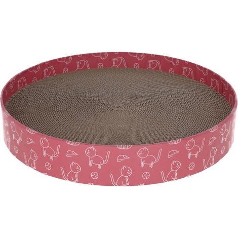 Kerbl Pet Circle Cat - Grattatoio de cartone Rosa, diametro 34 cm (1/3)