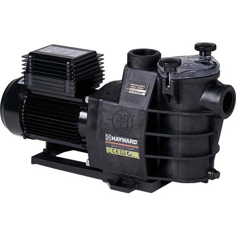 Hayward – Pompe de filtration piscine Max Flo 13 m³/h – Auto-amorçante – Résistante à la corrosion – Design compact pour locaux exigus