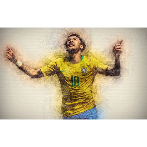 Papier peint panoramique Football - Joueur de Foot - 130 cm x 81 cm (1/2)