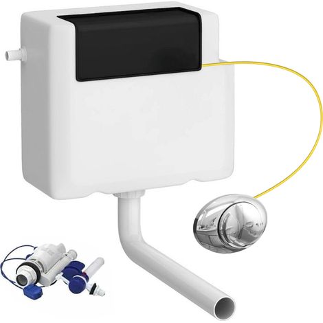 Dual Flush Concealed Cable Cistern with Chrome Push Button (1/3)