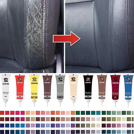 Lederreparaturgel 20 ml, Farbe zur Pflege von Autoleder und Autositzen. (1/5)