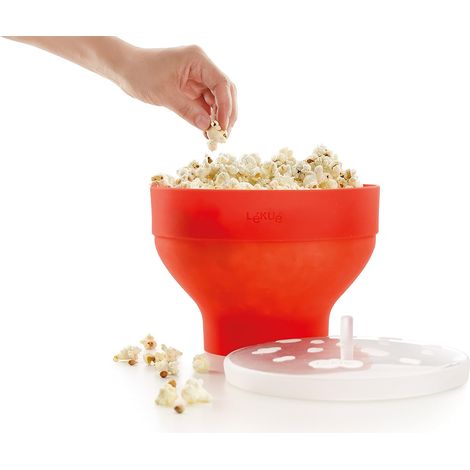 1 Pop-Corn Micro-Ondes Pliable, Silicone Platine, Sans Graisse, Pour Maison (1/4)