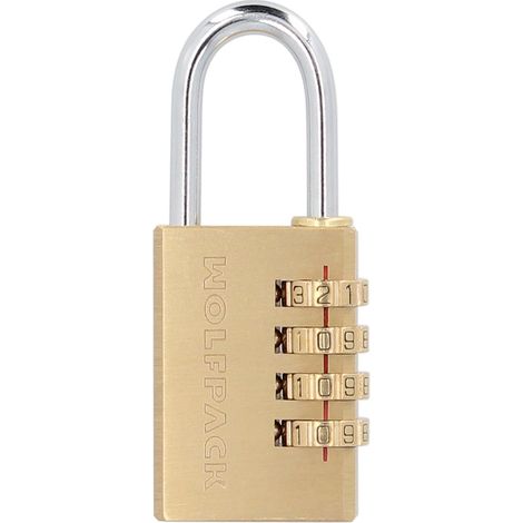 Cadenas wolfpack-linea-profesional combination padlock 28 mm 4 chiffres (1/3)