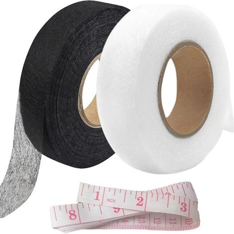 rouleaux de ruban thermocollant pour ourlets QttvbTna x 70 y et avec mètre 2 cm Lot de 2 Noir Blanc (1/5)