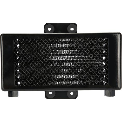 Refroidisseur d'huile en alliage d'aluminium modifié pour motos 125-250 cm³ avec couvercle en maille, interface M121,25 mm, débit de 125 ml (noir) (1/5)