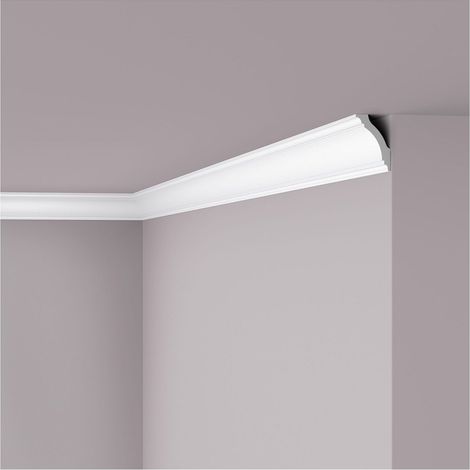 Cornisa NMC GK NOMASTYL Noel Marquet Moldura decorativa Perfil de estuco diseño moderno blanco 2 m (1/3)