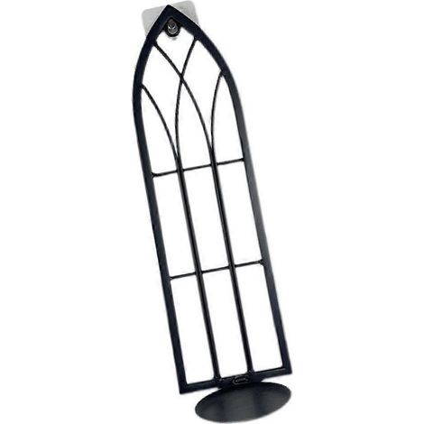 Porte-bougie mural classique en fer forgé, support décoratif pour ambiance chaleureuse et accueillante. (1/4)