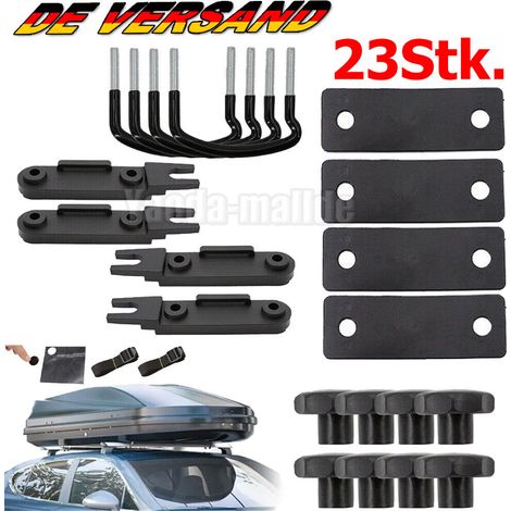 Kit De Fixation Pour Boite De Toit - U-Boulons En Métal - Plaques Arrière En Plastique - Joint En Caoutchouc - Pour Voiture - Lot De 1 (1/5)