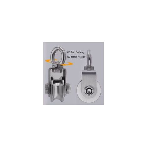 Poulie de poulie pour cordes en acier inoxydable 304, charge maximale 500kg (1/4)