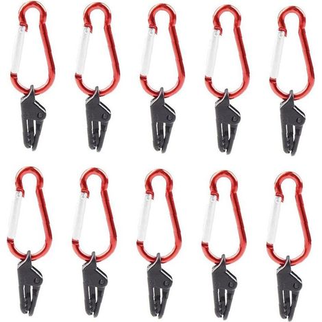 Sonnensegelclip – Windfester Clip mit Karabiner – Für Markisen, Zelte, Wohnwagen, Überdachungen – 10er-Pack (1/5)