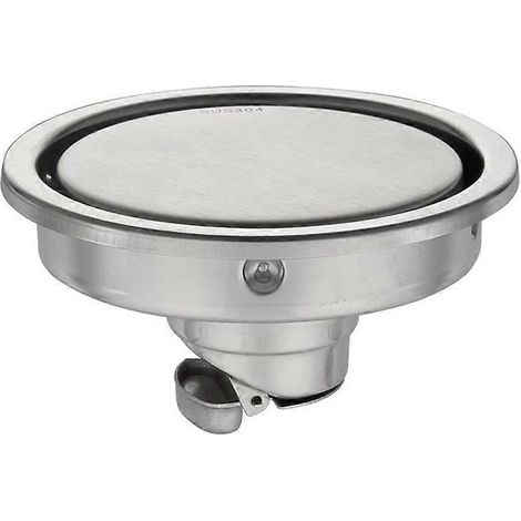 Siphon de sol de salle de bain en acier inoxydable 304, grille ronde anti-odeurs pour salle de douche (1/5)