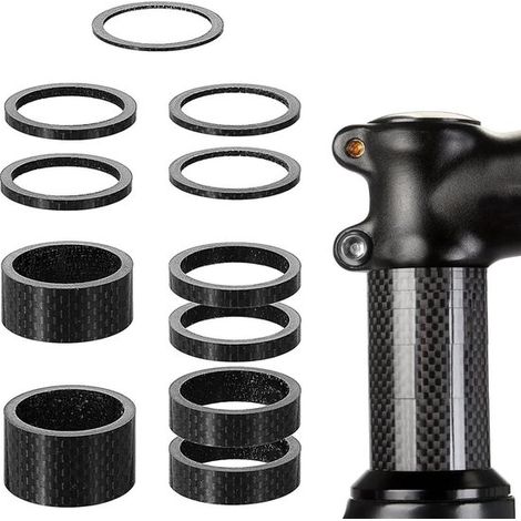 Rennrad-Vorbau-Spacer-Set - 11 Stück in 7 Größen (1 mm/2 mm/3 mm/5 mm/10 mm/15 mm/20 mm) (1/5)
