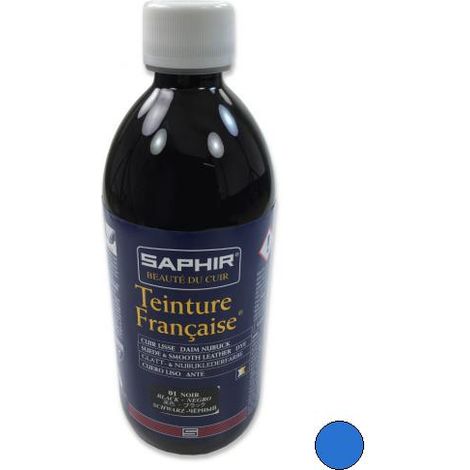 TEINTURE FRANCAISE Cuir Liquide Saphir, 500 ml (bases spéciales) Base BLEUE