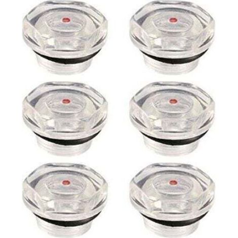 Niveau d'huile Compresseur d'air Jauge Bouchon Voyant d'Huile Indicateur Viseur Niveau de Liquide en Plastique Filetage 20mm 6Pcs (1/3)