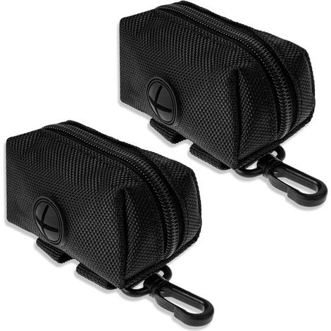 2-teiliger Hundekotbeutelhalter, tragbarer Spender mit Reißverschluss für die Hundeleine, 11 × 5 × 6 cm