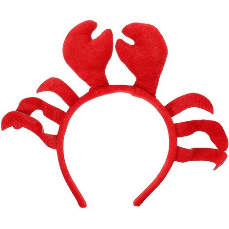 Serre-tête crabe en peluche, bandeau de Noël, accessoire d'Halloween, serre-tête en forme de crabe, élastique à cheveux, pince à cheveux, accessoire pour cheveux, accessoire de robe-22X27cm-Red