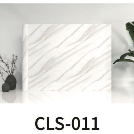 TRADE SHOP - Pannello Adesivo Effetto Marmo Bianco Venato Beige Grigio 120x300cm Pareti Stanza Cls-011 - (1/2)