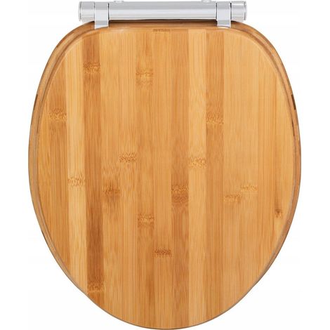 Wenko Asiento de inodoro de bambú con cierre Easy-Close