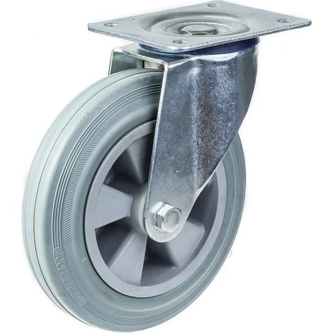Rueda giratoria - PARNELLS - Modelo - 200mm - Capacidad 205kg - Fijación a platina