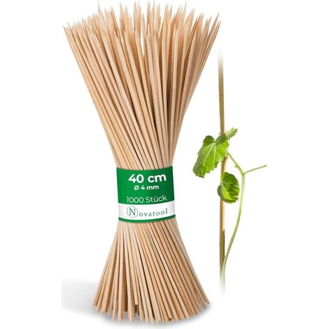 1000 tiges fendues de 40 cm x 4 mm  Naturelles  Tuteurs pour plantes grimpantes, supports pour plantes d'intérieur (1/5)