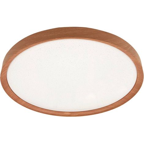 Plafonnier rond LED 50W 49cm télécommande Rabalux hêtre (1/4)