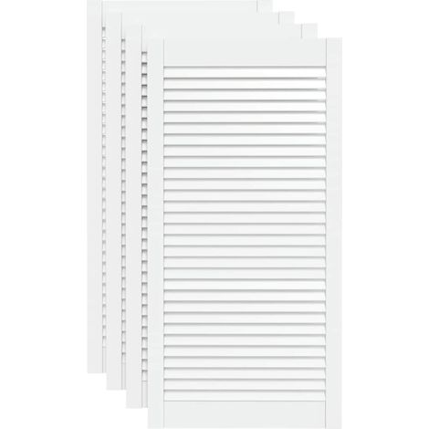 Maison Exclusive - Puerta de armario lamas 4 uds madera pino blan (1/5)
