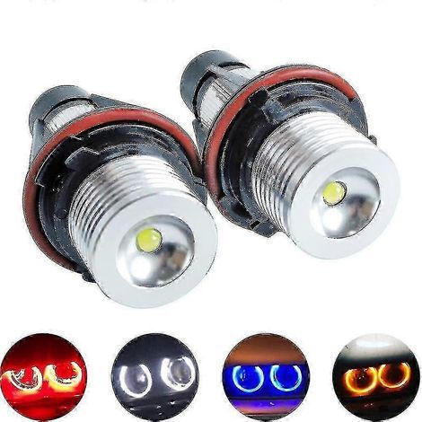 Lot de 2 ampoules LED Angel Eyes pour feux de position (compatibles avec les modèles E39, E53, E60, E61, E63, E64, E65, E66, E87, 525i, 530i, Xi, 545i et M5-hy).