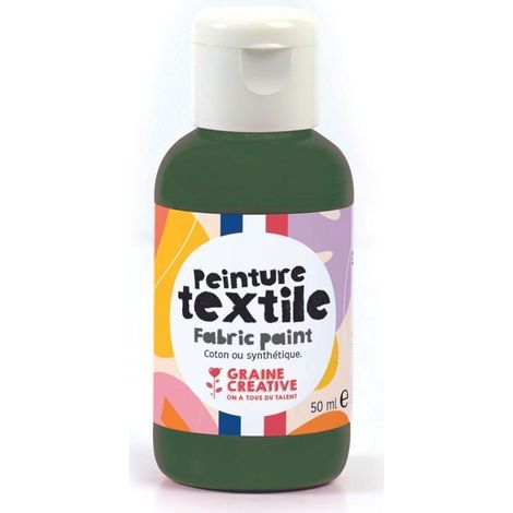 Peinture pour textile 50 ml - vert forêt