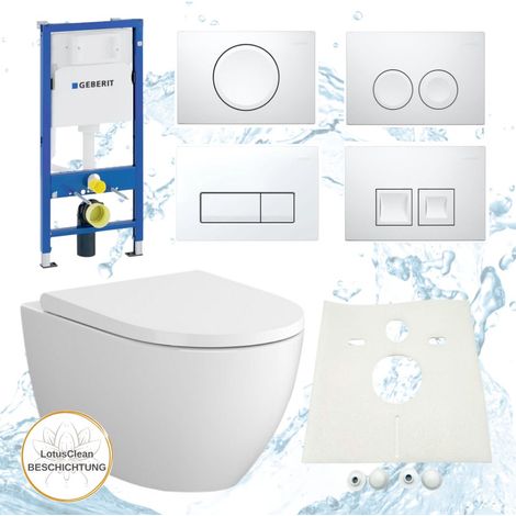 Geberit Vorwandelement Bartolo WC spülrandlos Komplettset Delta51
