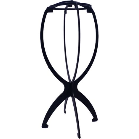 Support de présentation pour perruques, support amovible et portable pour perruques sèches et humides (noir) (1/5)