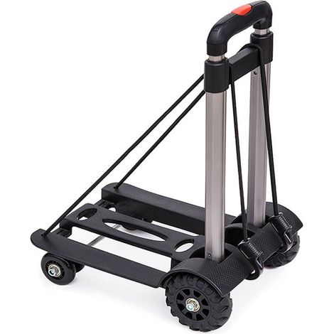 Chariot pliant à 4 roues en alliage d'aluminium, diable pliable pour faire les courses (1/5)