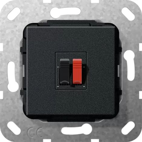 Gira Lautsprecheranschluss 1f Einsatz Schwarz m [569210], 5692 10 (1/2)