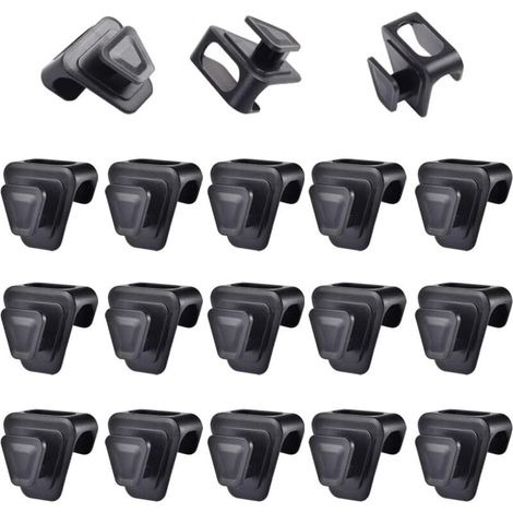18 ganci appendiabiti triangolari per appendere risparmiando spazio, connettori tripli, mini grucce appendiabiti in custodie (1/4)