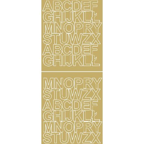 Adesivi autoadesivi con lettere, 3,5 cm, colore oro lucido