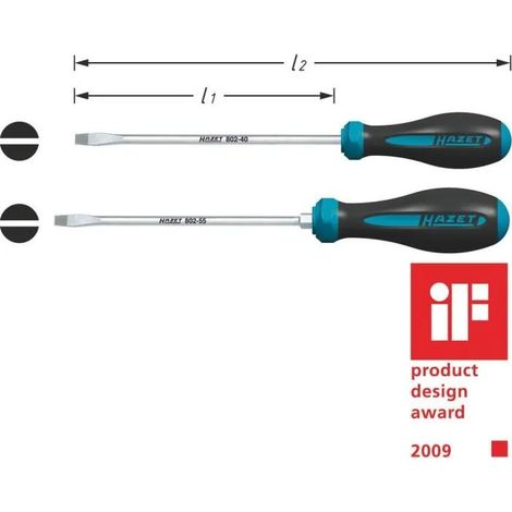 Destornillador Hazet 802-55 ergonómico antideslizante 5,5 mm