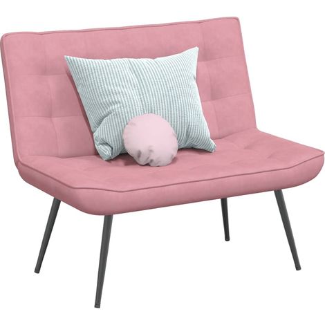 Sitzbank Rosa 110x74x84 cm Samt