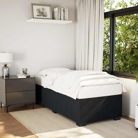 Bed Frame without Mattress Black Single Velvet vidaXL (1/5)
