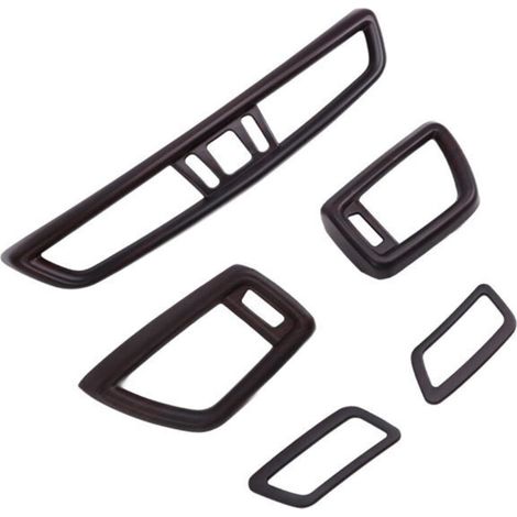 Ensemble de 5 pièces. Couleur : Bois de pêcher. Matériau : Plastique. Cadre de grille d'aération pour tableau de bord de voiture. Grille d'aération. (1/5)