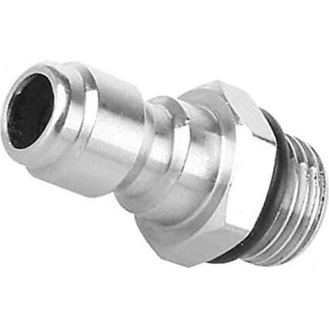 1/4" (14 mm) Außengewinde auf 1/4" Schnellkupplungsverbinder, Schnellkupplungsadapter, Seifensprüher für Hochdruckreiniger, Schaumlanze, Edelstahlkupplung