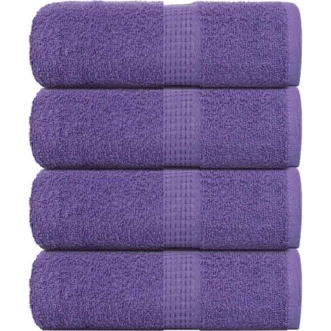 vidaXL Guest Towels "FROGN" 4 pcs Purple 30x50 cm 360 gsm
