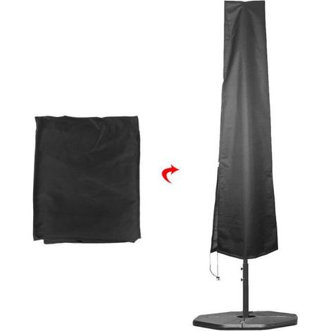 Housse De Parapluie - Tissu Oxford 210D Impermeable Anti-Uv Anti-Poussiere - Pour Usage Extérieur - 190x50x30 Cm (1/4)