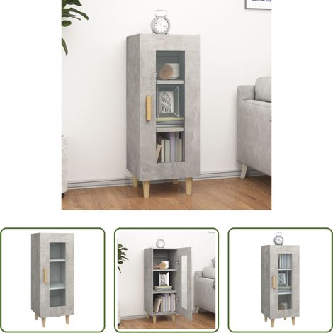 Betonfarbe -  Sideboard Betongrau 34,5x34x90 cm Holzwerkstoff (1/5)