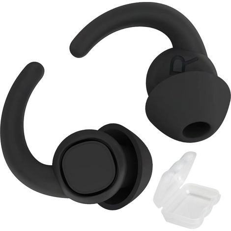 Bouchons d’Oreilles pour Dormir Anti-bruit de 36 dB, Ear Plugs en Silicone Réutilisable et Lavable, Matériau doux pour la peau, Confortable à Porter, pour Protection Auditive (1/5)