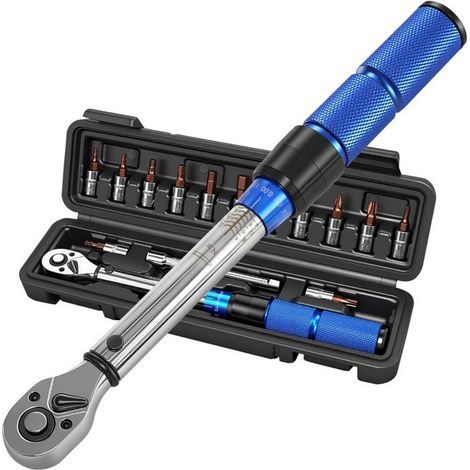 Clé Dynamométrique 1/4'', 2-24Nm, Précision ±3% avec 72 Dents, Clef Dynamometrique Réversible avec Barre D'extension 100mm (1/5)